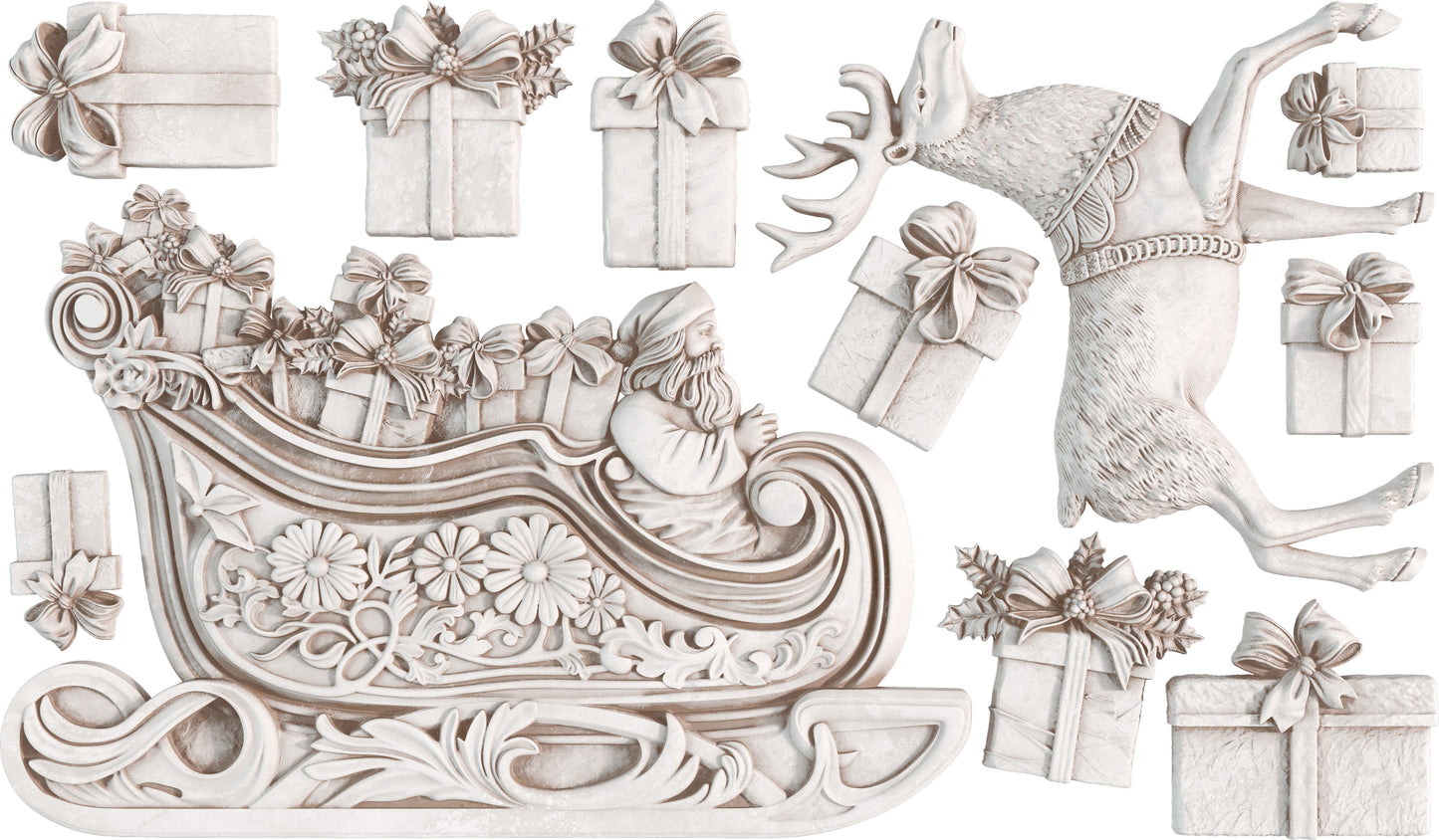 Santa's Sleigh - IOD Decor Mould - Limited Edition Holiday 2024