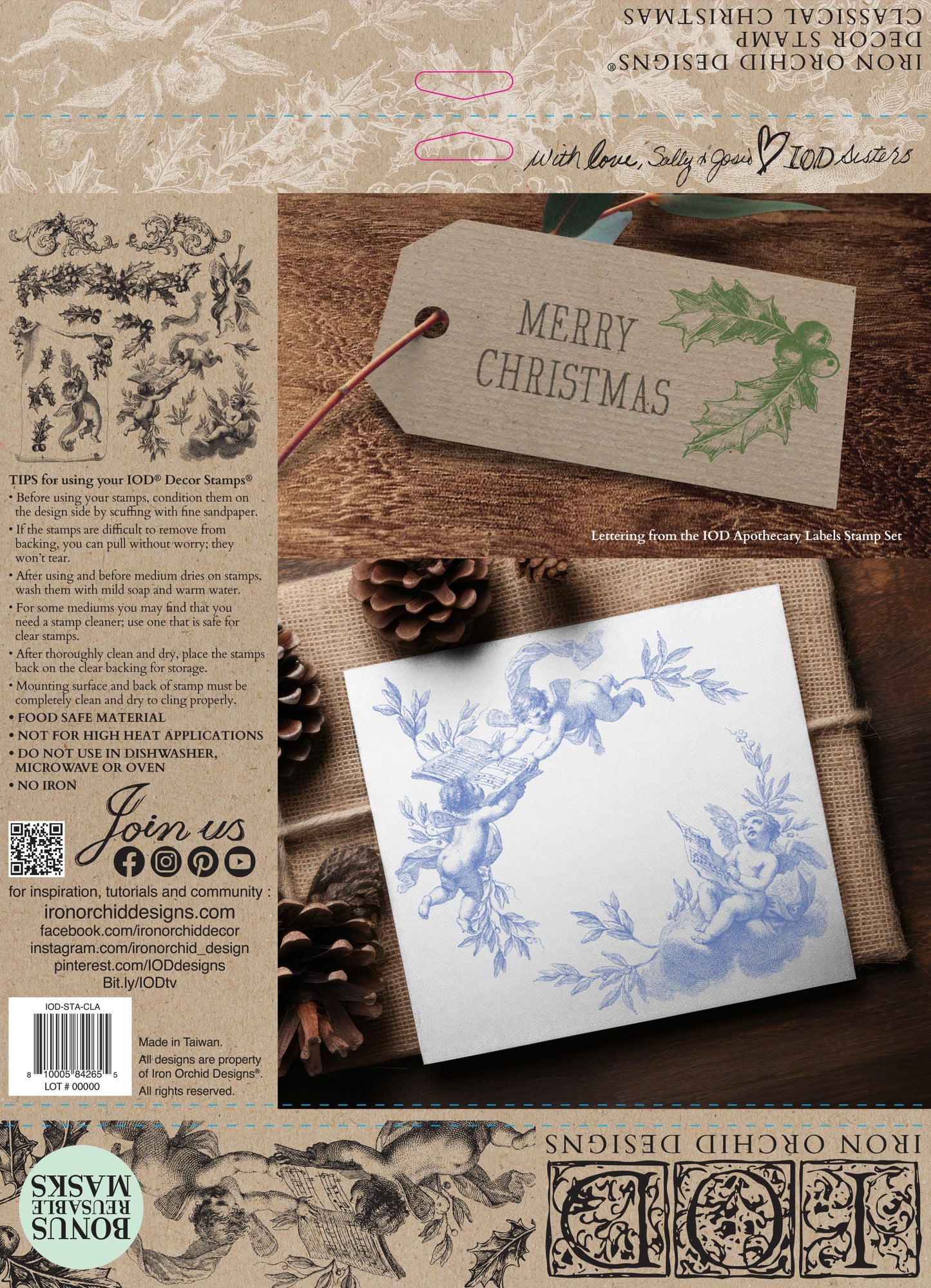 Classical Christmas - IOD Decor Stamp - Limited Edition Holiday 2024
