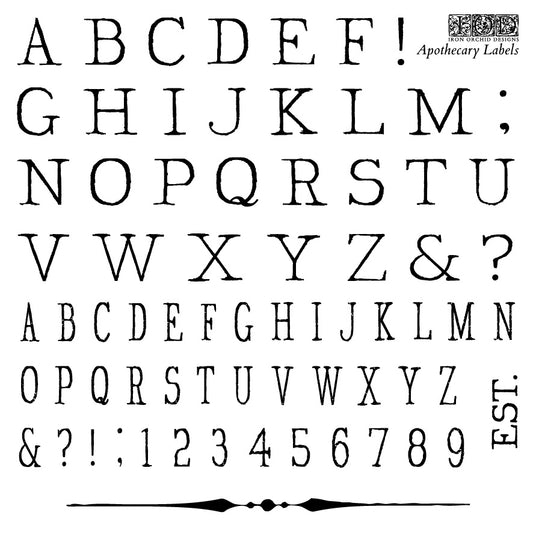 Apothecary Labels - IOD Decor Stamp
