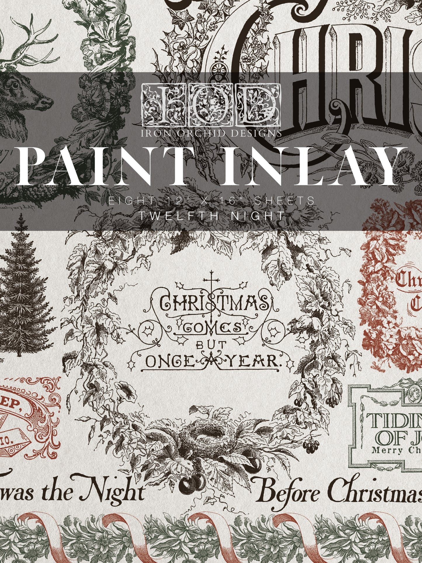 Twelfth Night - IOD Paint Inlay 12x16 - 2025 Holiday