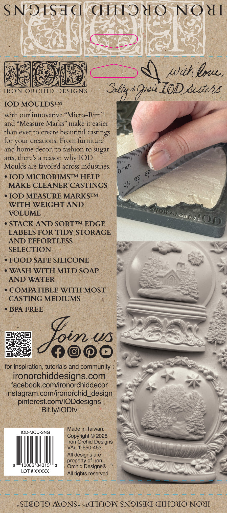 Snow Globes - IOD Decor Mould 6x10 - 2025 Holiday