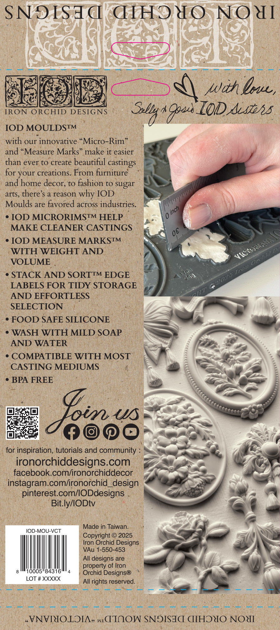 Victoriana - IOD Decor Mould 6x10 - 2025 Holiday