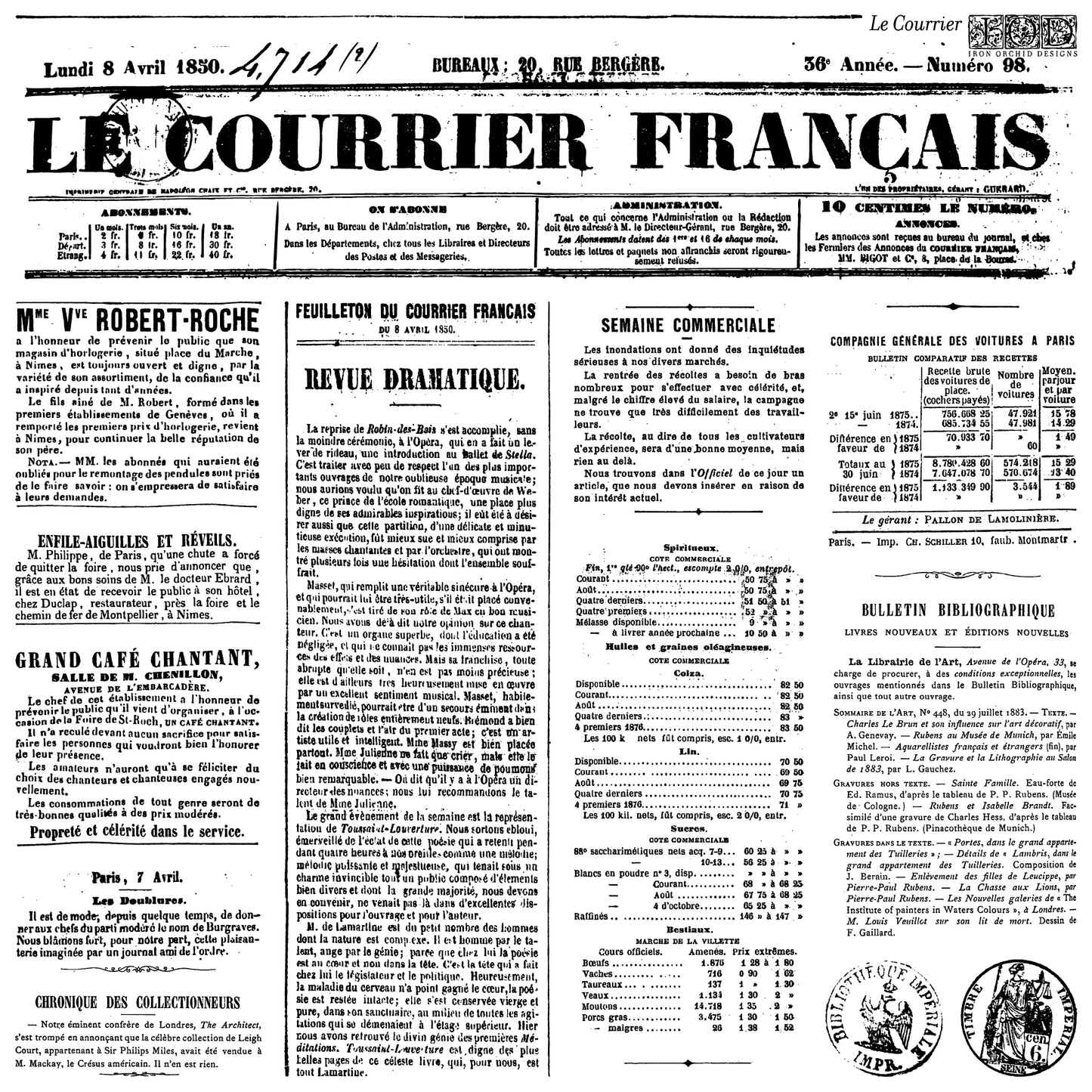 Le Courrier - IOD Decor Stamp