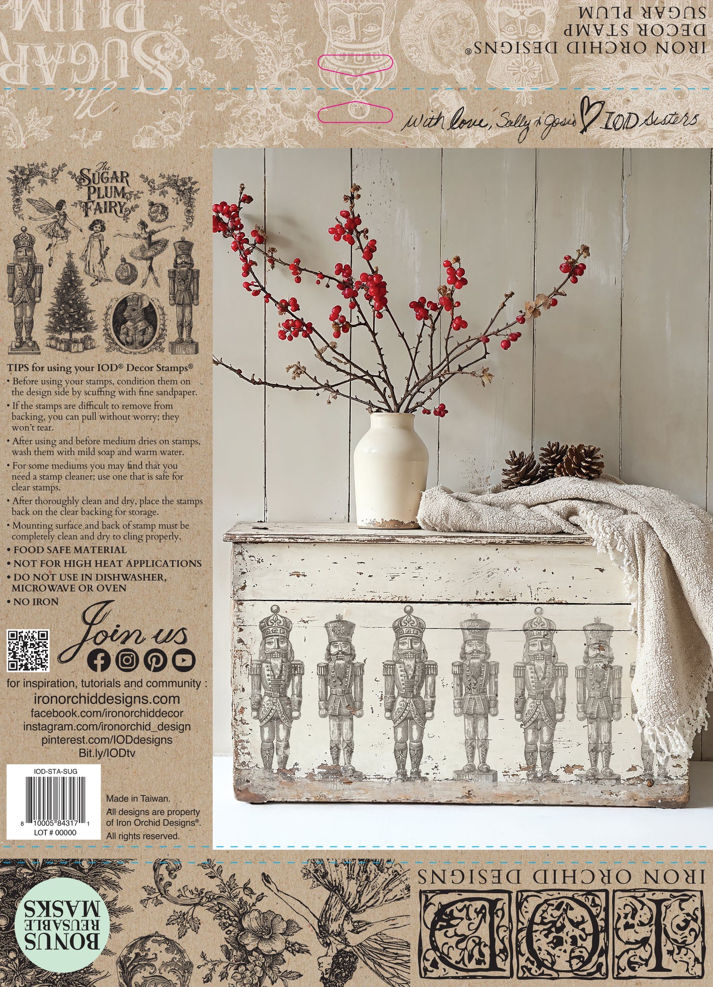 Sugar Plum - IOD Decor Stamp 12x12 - 2025 Holiday