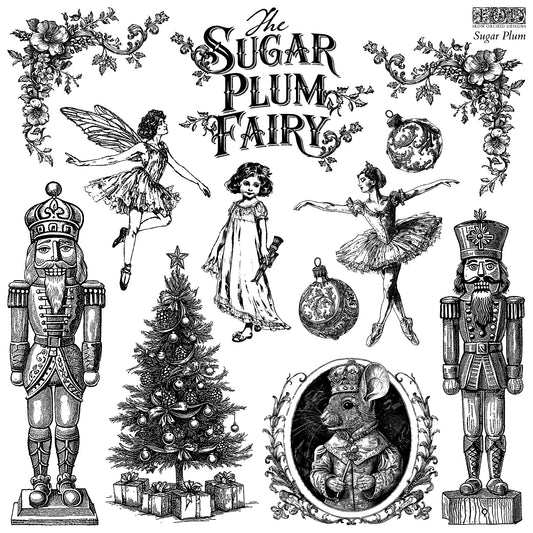 Sugar Plum - IOD Decor Stamp 12x12 - 2025 Holiday