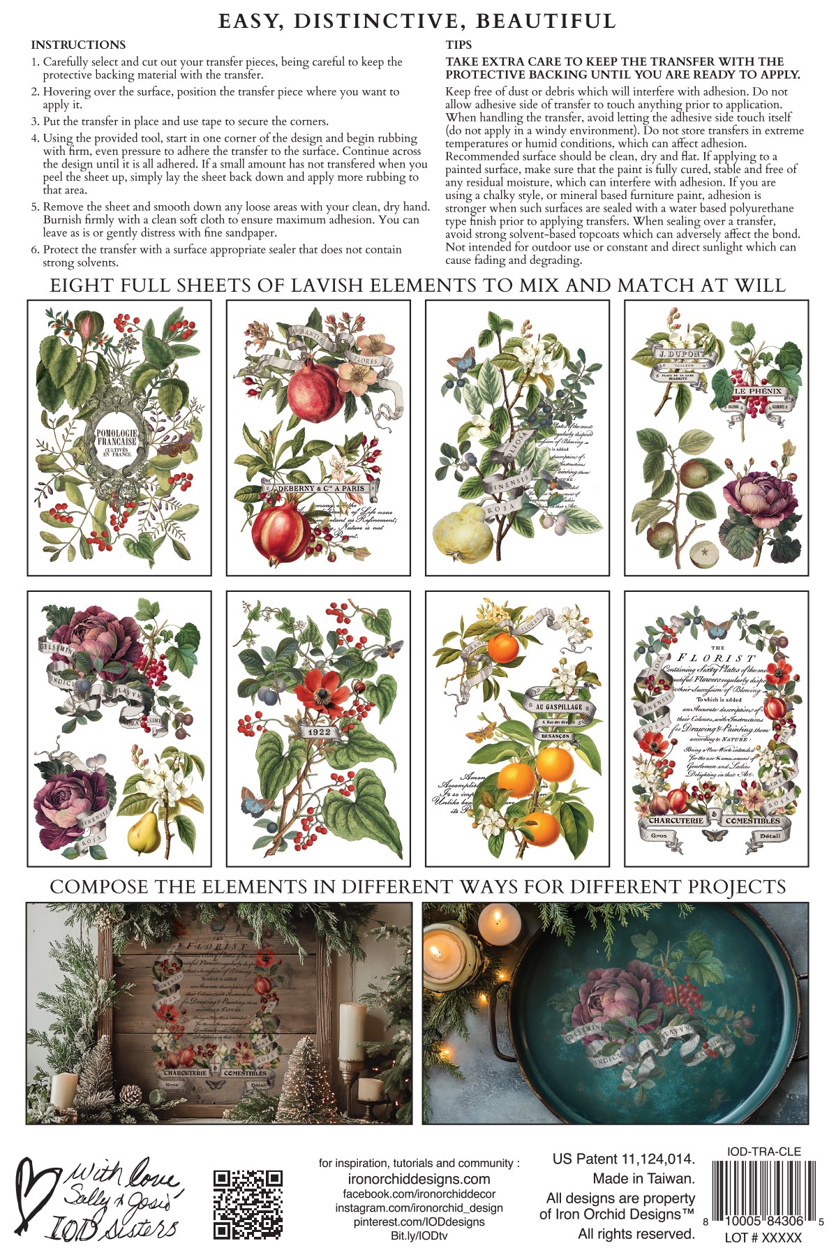 Clementine - IOD Decor Transfer 8x12- 2025 Holiday