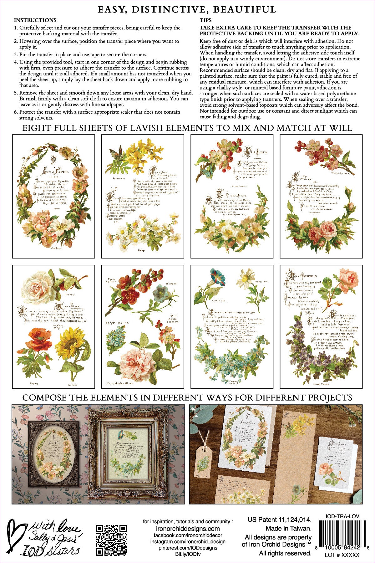Lover of Flowers - IOD Transfer