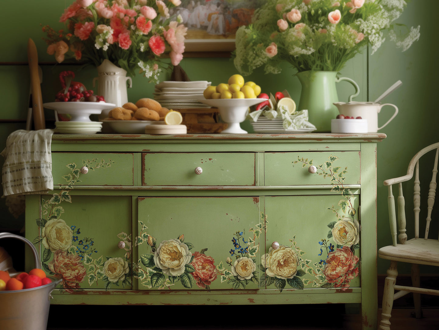 Collage de Fleurs - IOD Transfer