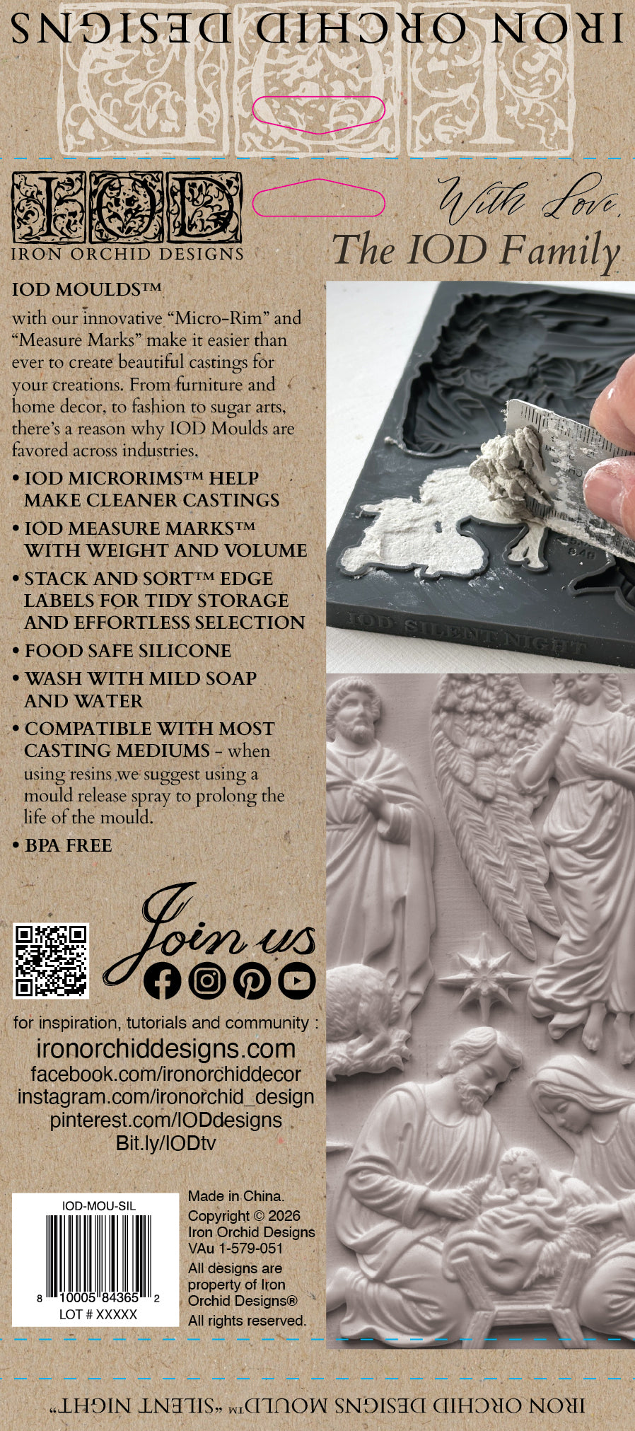 Silent Night- IOD Mould 6 x 10 - Winter 2026 Limited Edition