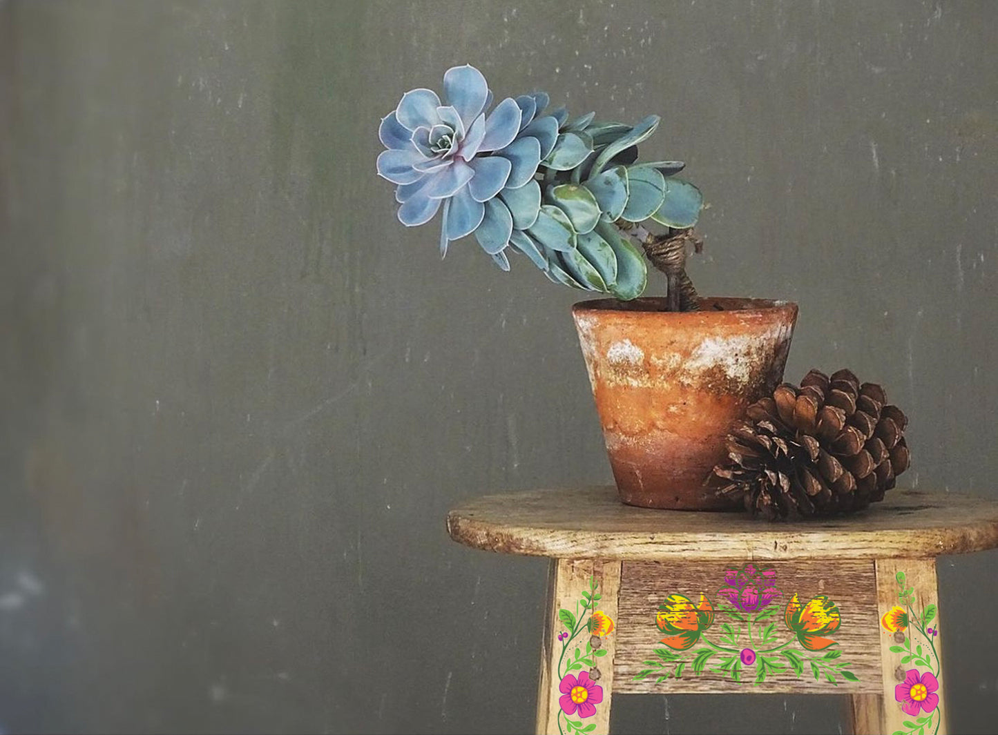 Vida Flora - IOD Paint Inlay - Limited Edition Design by Debbie Beard of Debbie's Design Diary