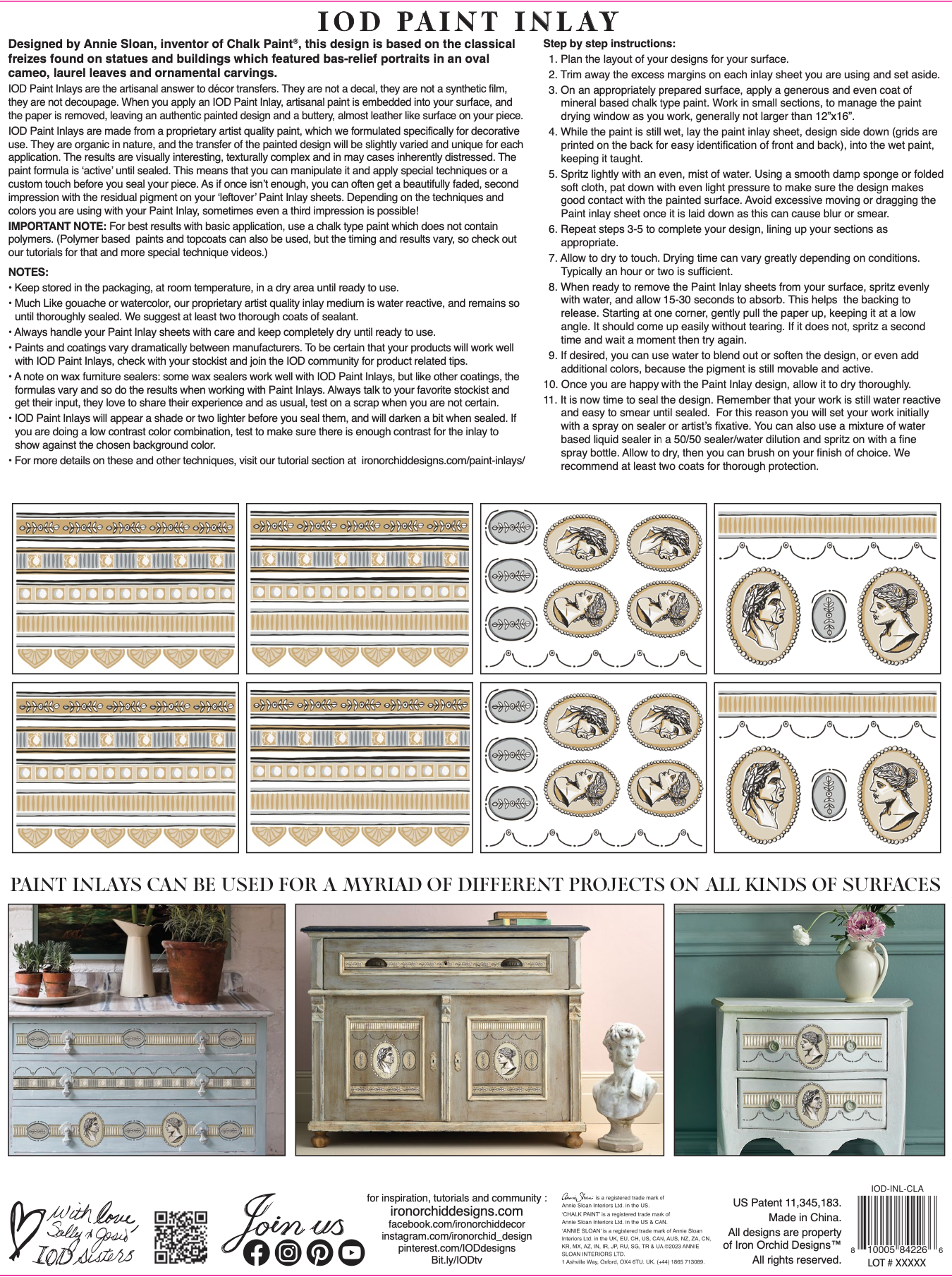 Classical Cameo - IOD Paint Inlay