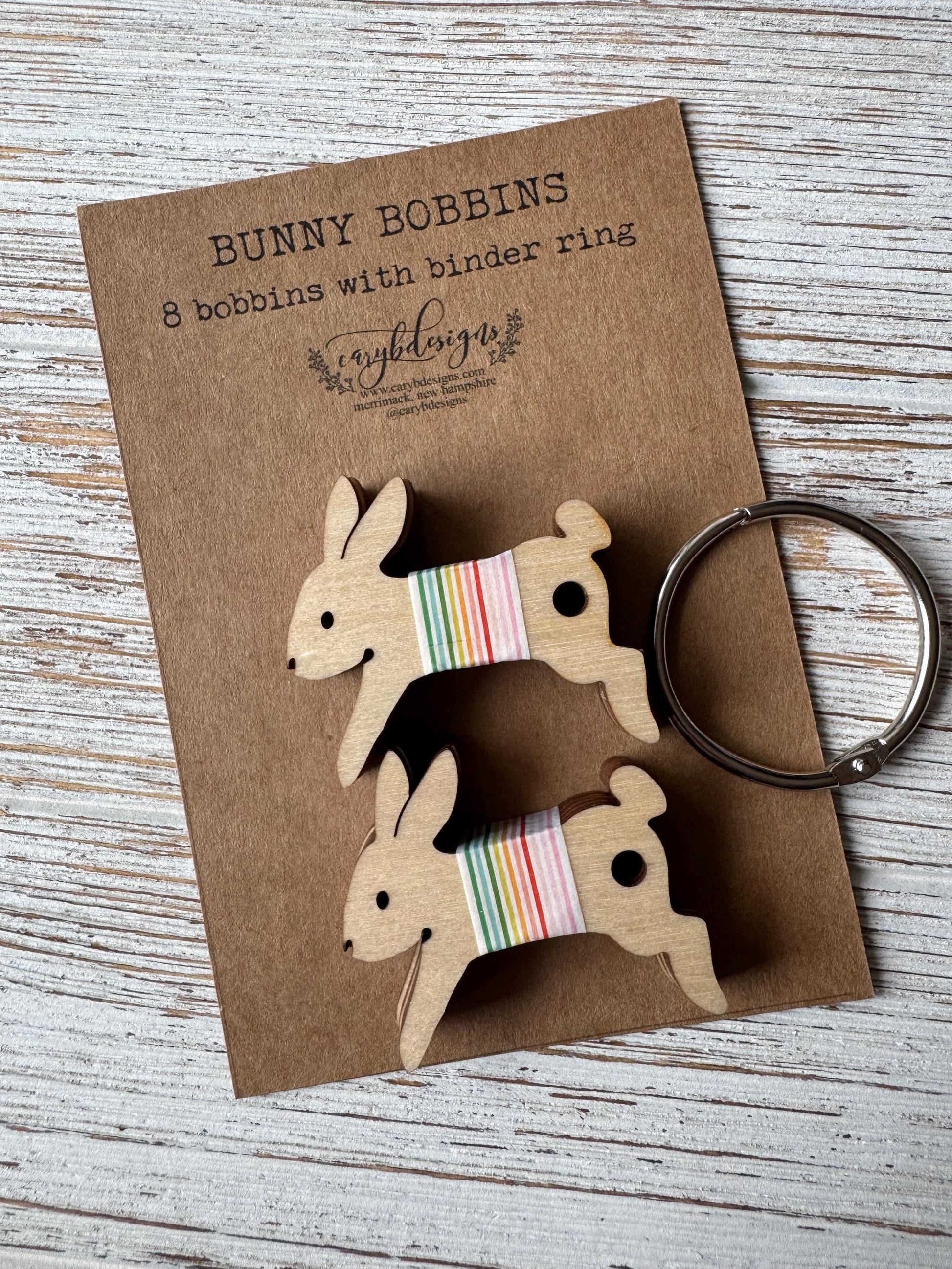 Bunny Rabbit Embroidery Floss Bobbin Gift for Stitchers Thread Winder