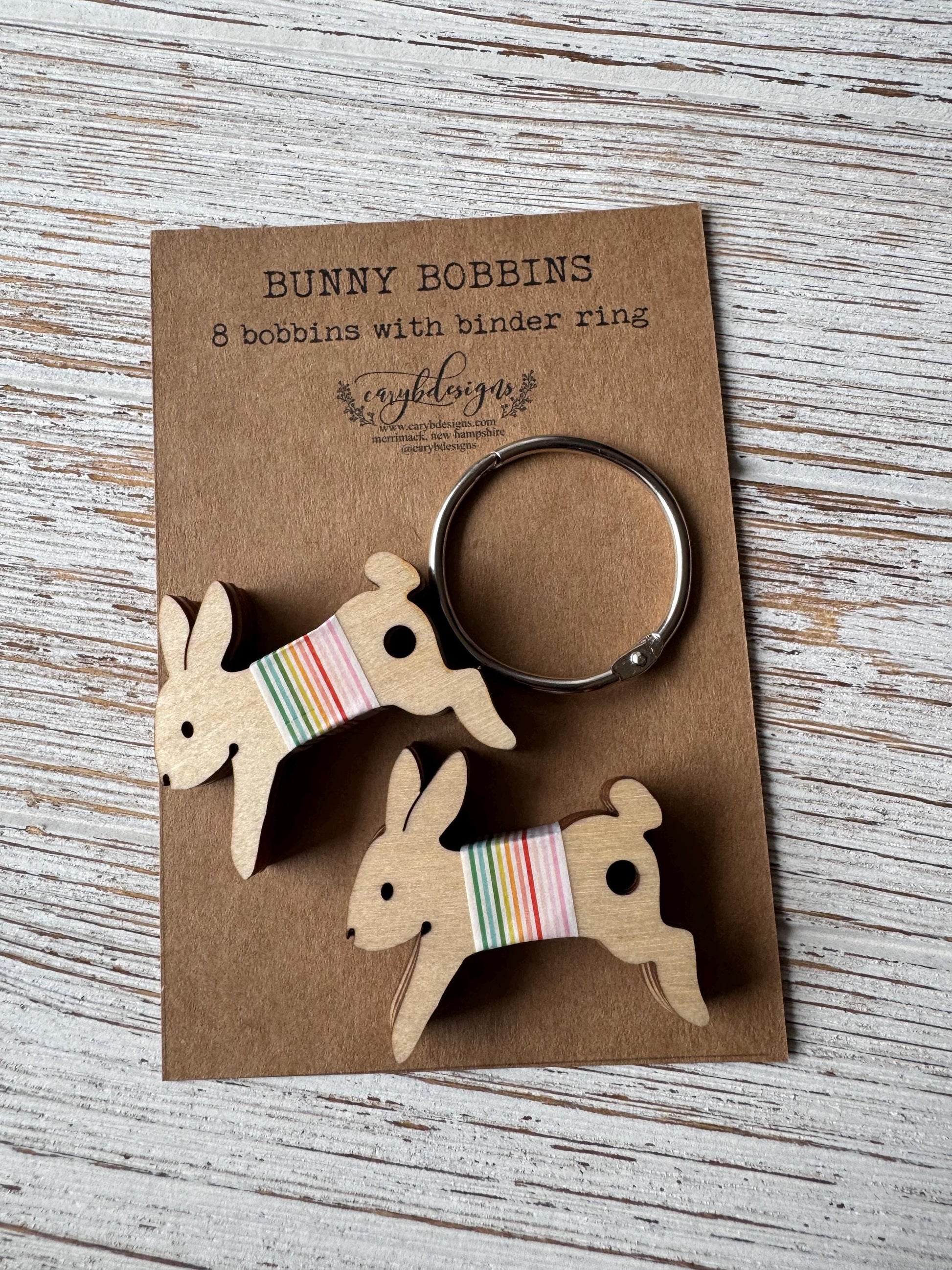 Bunny Rabbit Embroidery Floss Bobbin Gift for Stitchers Thread Winder