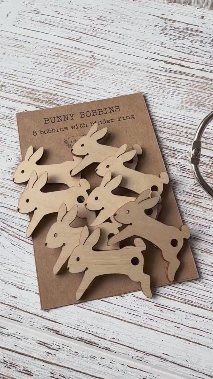 Bunny Rabbit Embroidery Floss Bobbin Gift for Stitchers Thread Winder