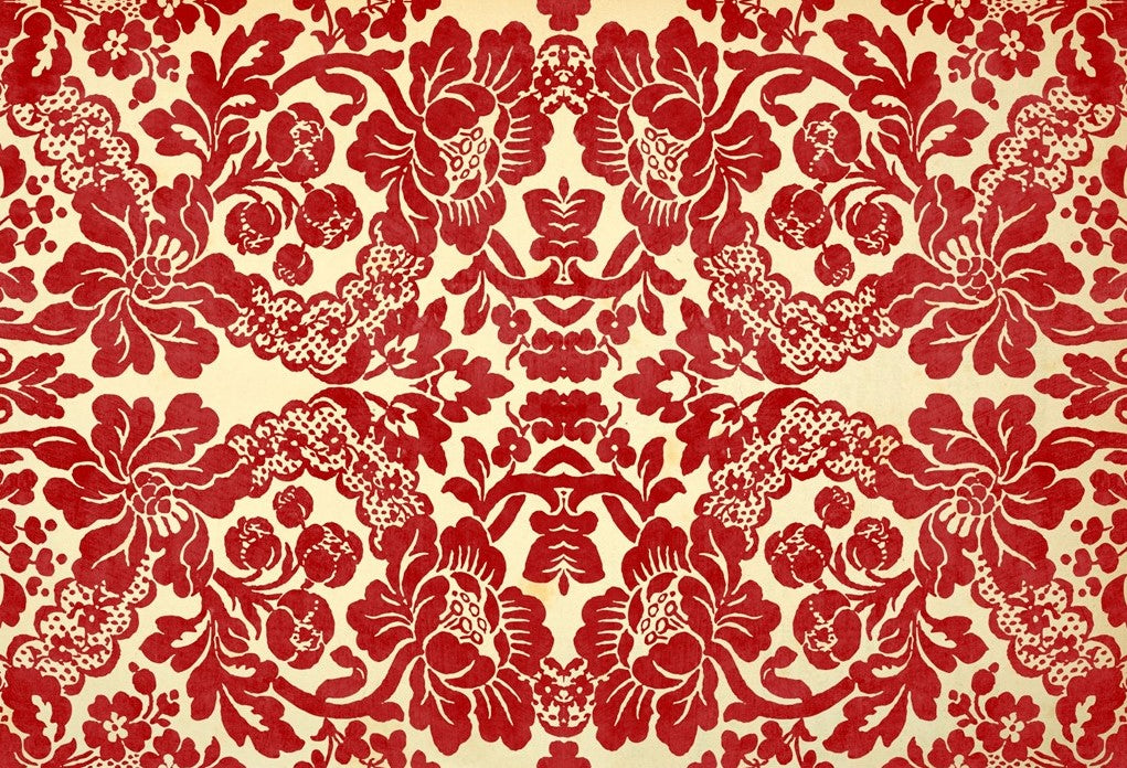 Red Damask - Roycycled Decoupage Paper