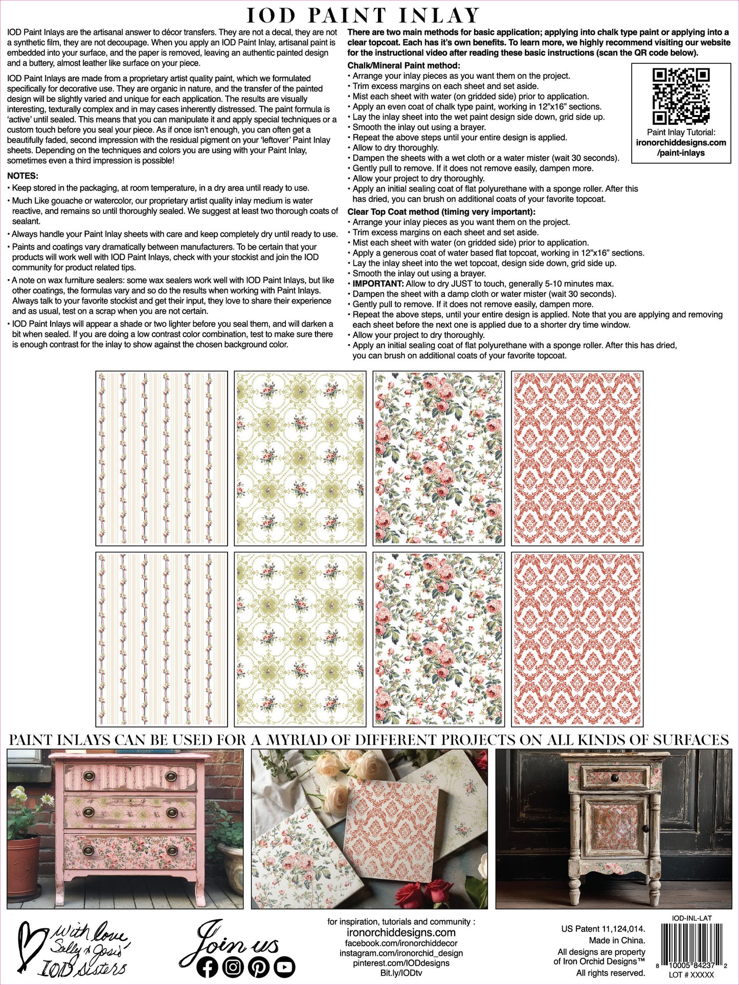 Lattice Rose - IOD Paint Inlay (Limited Edition)