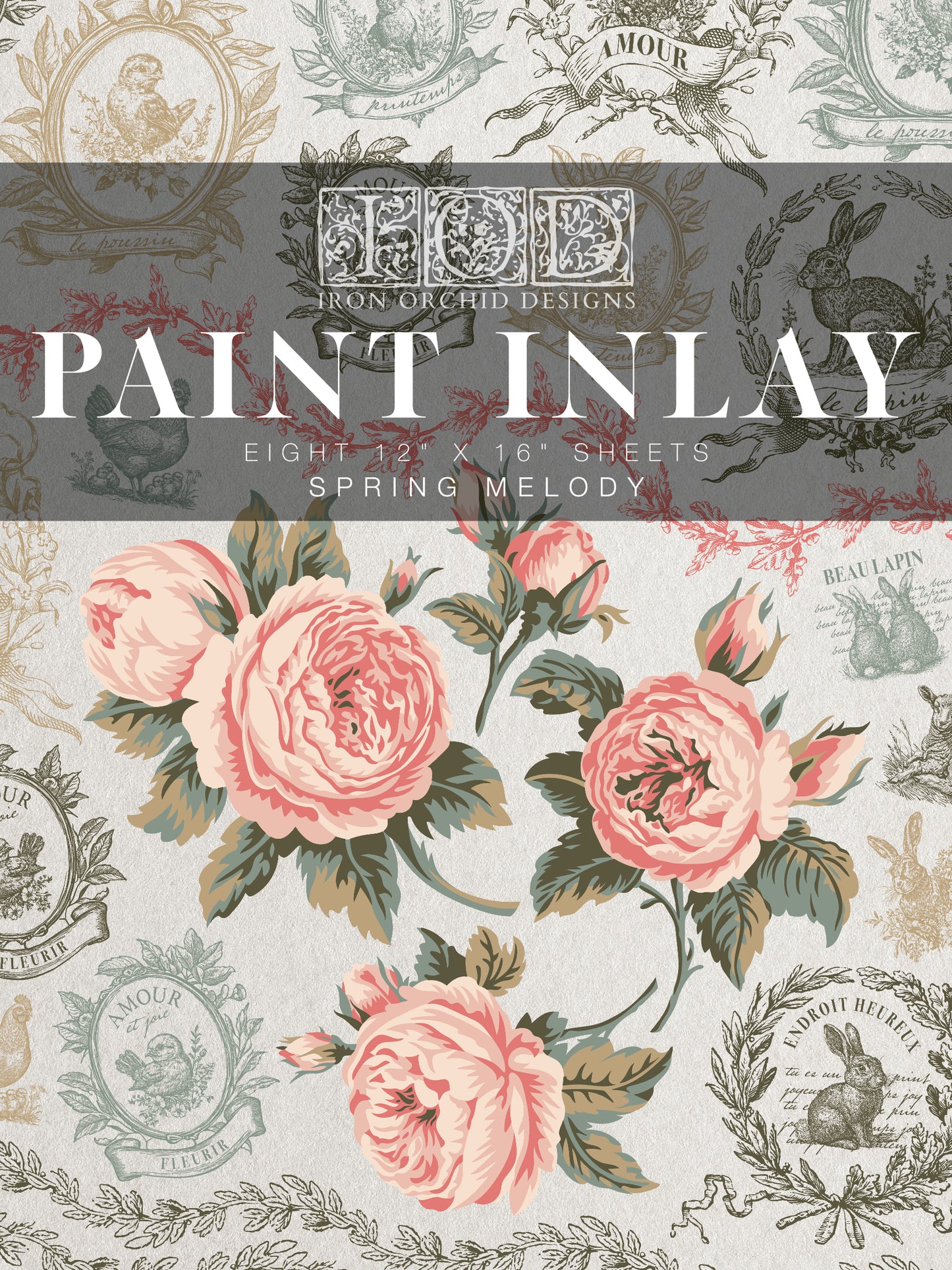 Spring Melody - IOD Paint Inlay