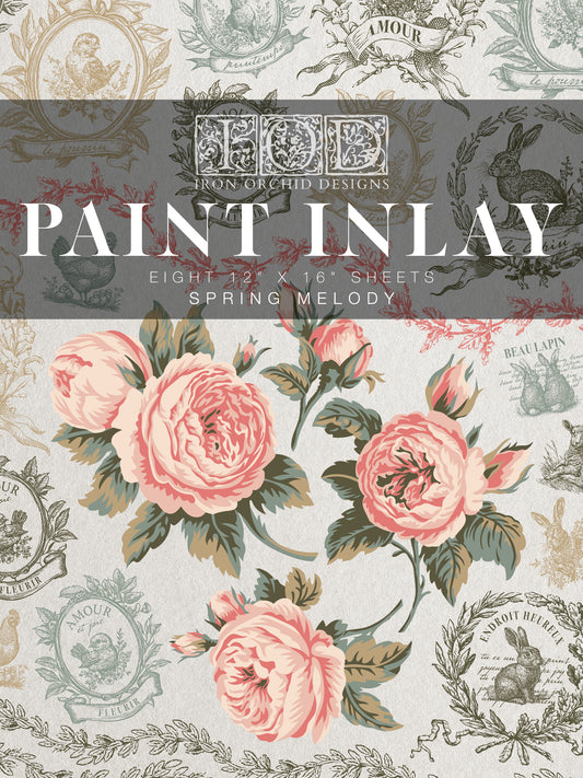 Spring Melody - IOD Paint Inlay