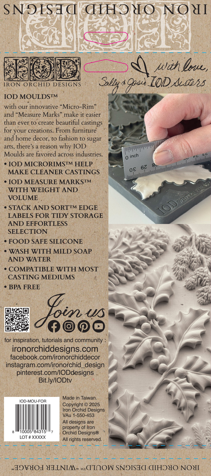 Winter Forage - IOD Decor Mould 6x10 - 2025 Holiday