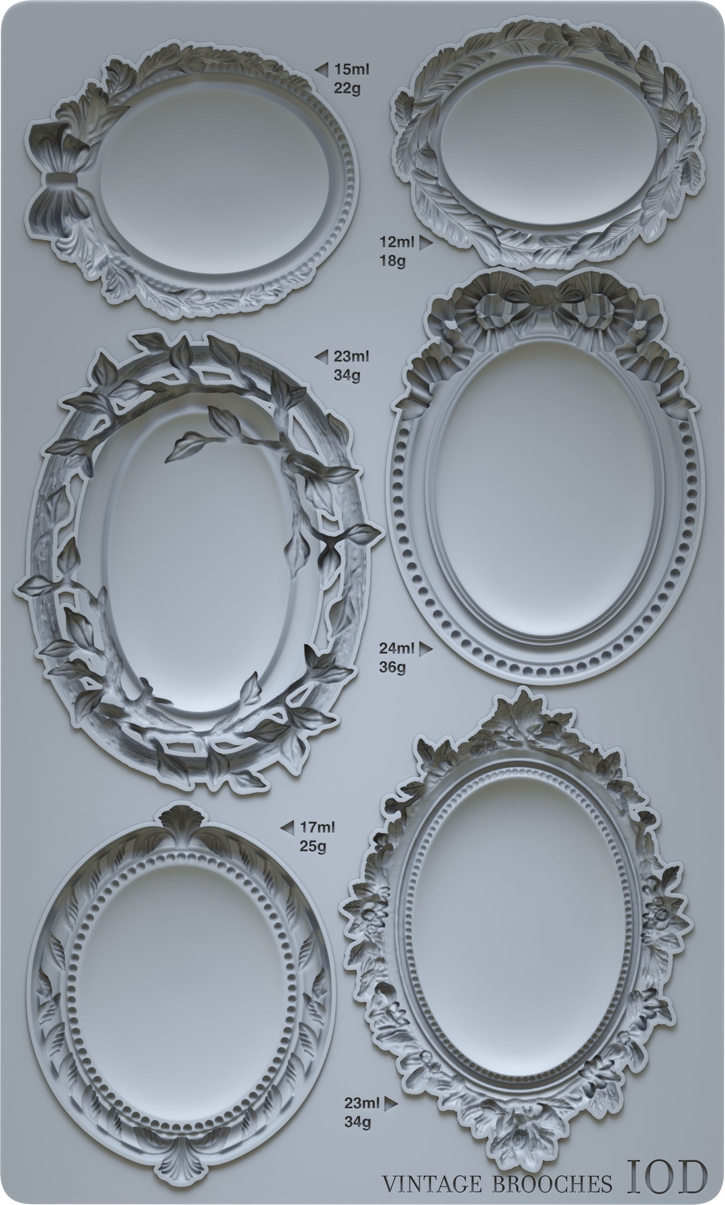 Vintage Brooches - IOD Decor Mould