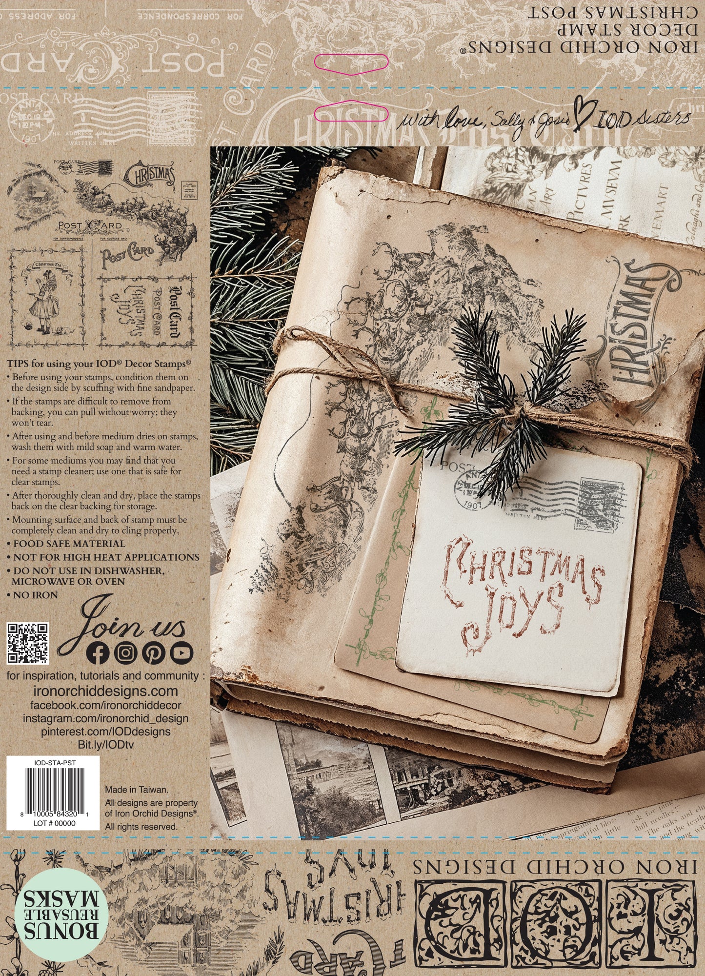 Christmas Post - IOD Decor Stamp 12x12 - 2025 Holiday