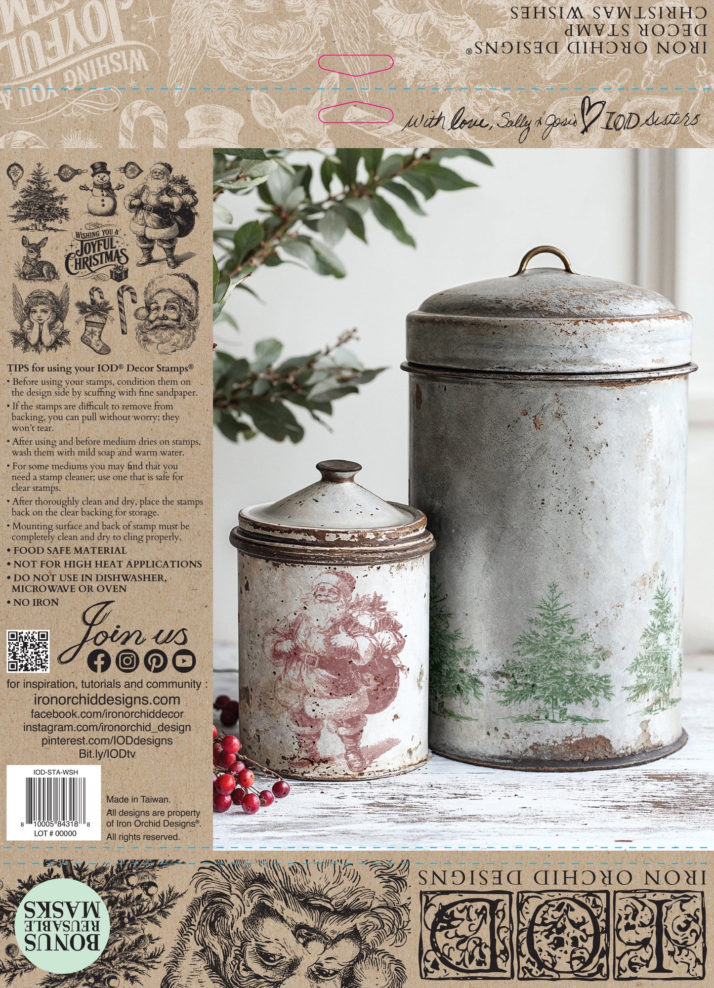 Christmas Wishes - IOD Decor Stamp 12x12 - 2025 Holiday