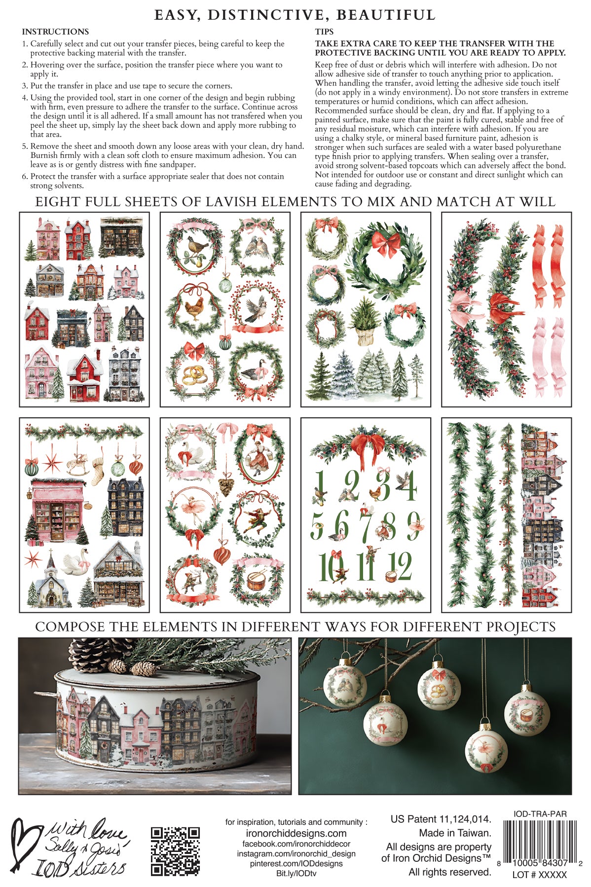 Partridge Lane - IOD Decor Transfer 8x12- 2025 Holiday