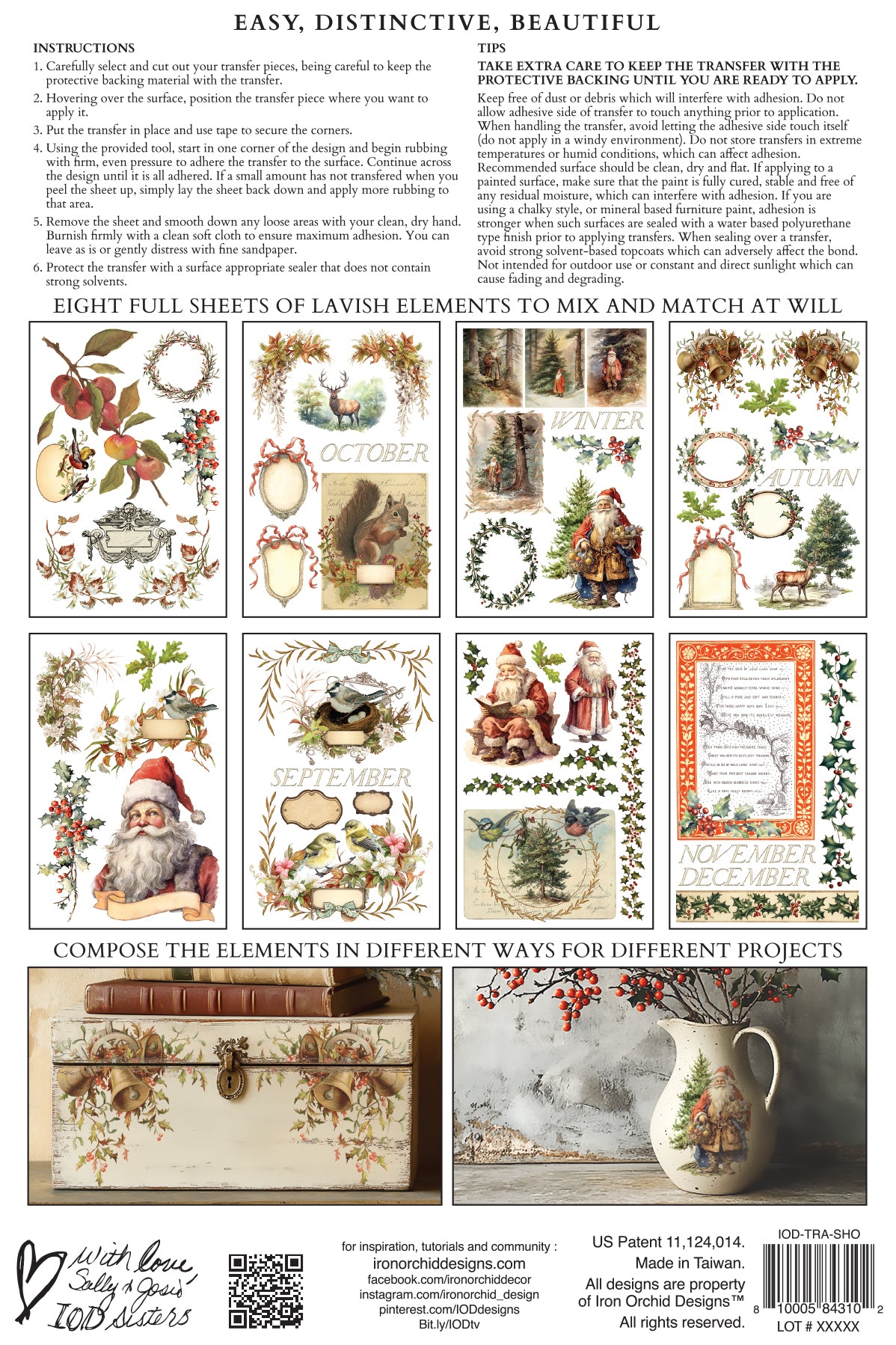 Santa's Hollow - IOD Decor Transfer 8x12- 2025 Holiday