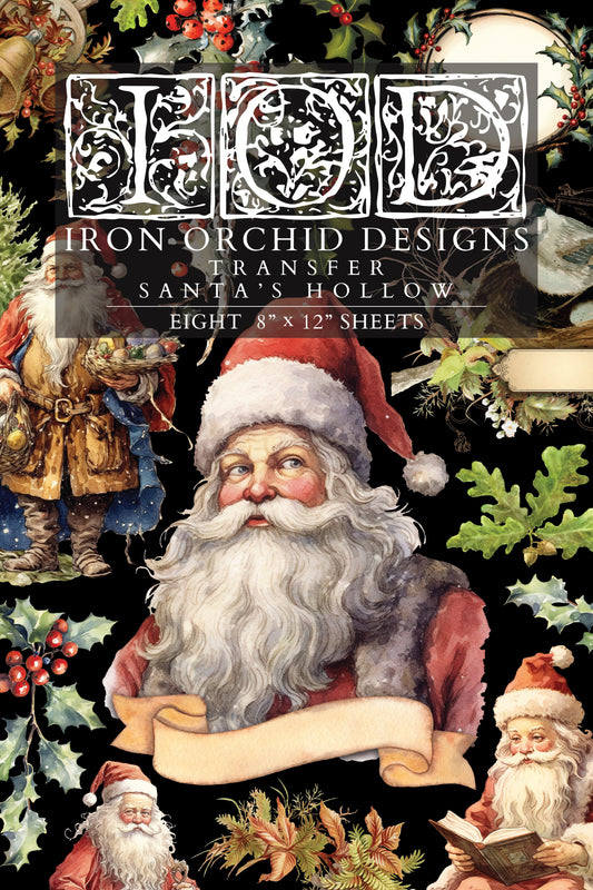 Santa's Hollow - IOD Decor Transfer 8x12- 2025 Holiday