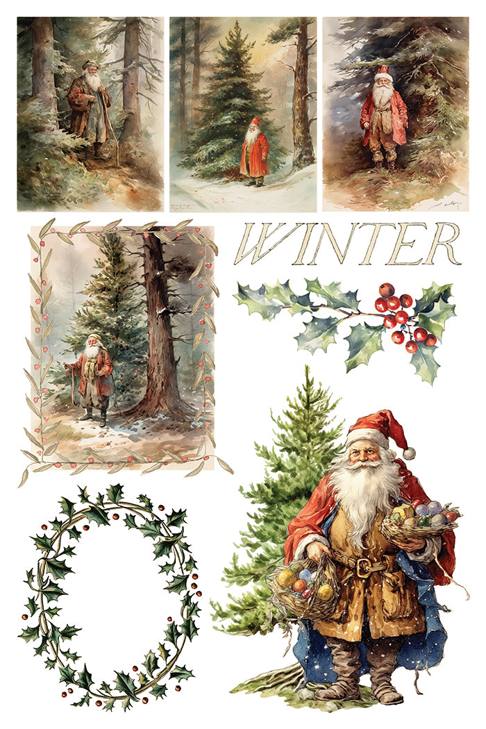 Santa's Hollow - IOD Decor Transfer 8x12- 2025 Holiday