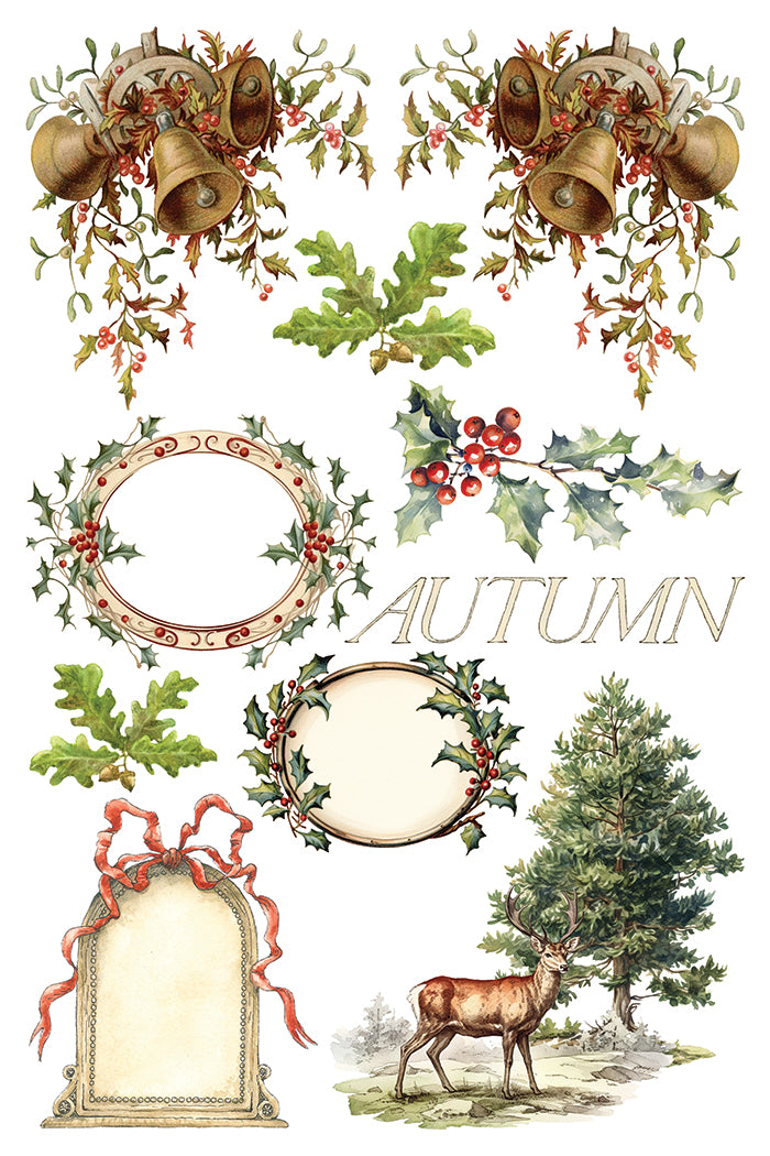 Santa's Hollow - IOD Decor Transfer 8x12- 2025 Holiday