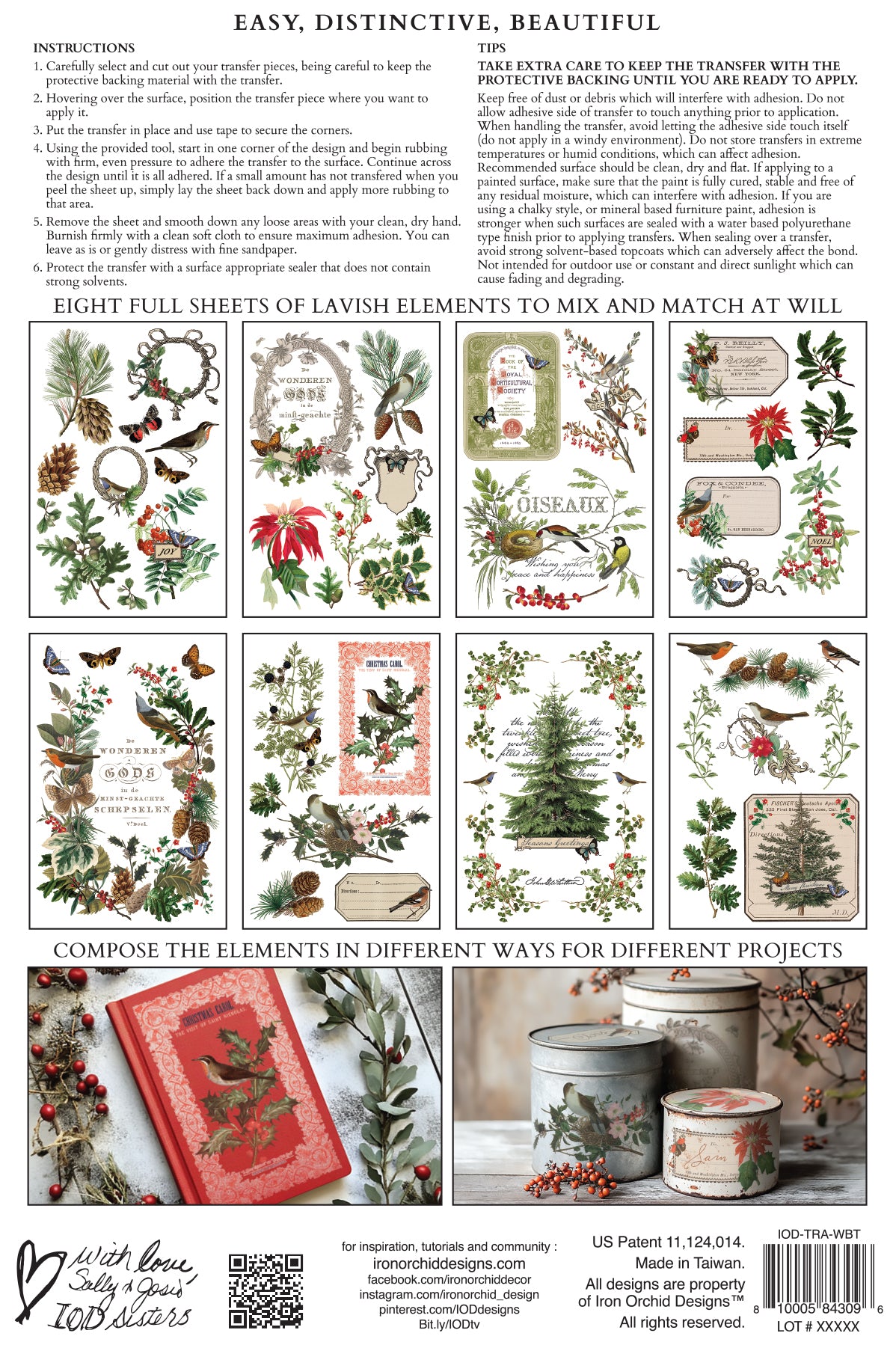 Winter Botonist - IOD Decor Transfer 8x12- 2025 Holiday