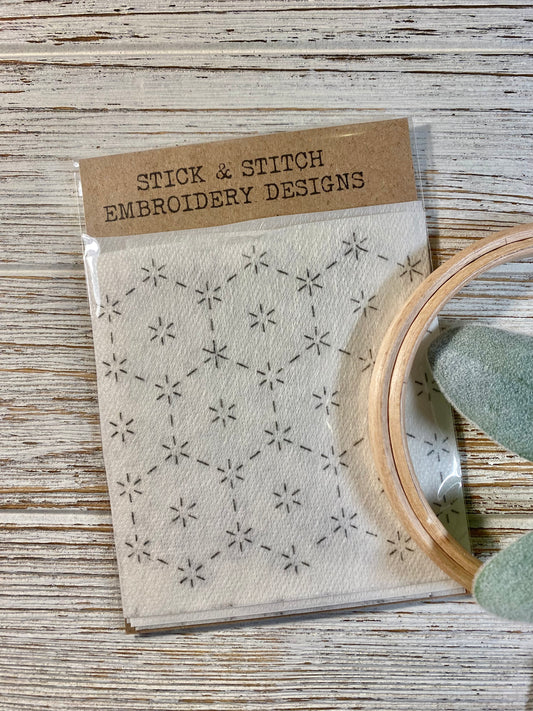 Stick and Stitch Embroidery Pack - Sashiko