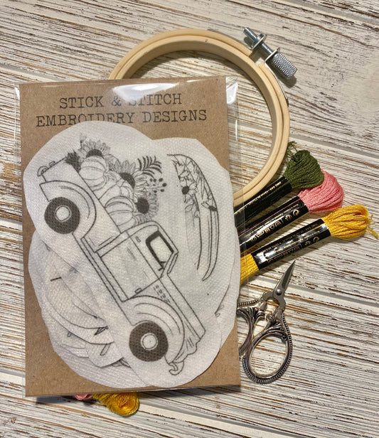 Stick and Stitch Embroidery Pack - Fall