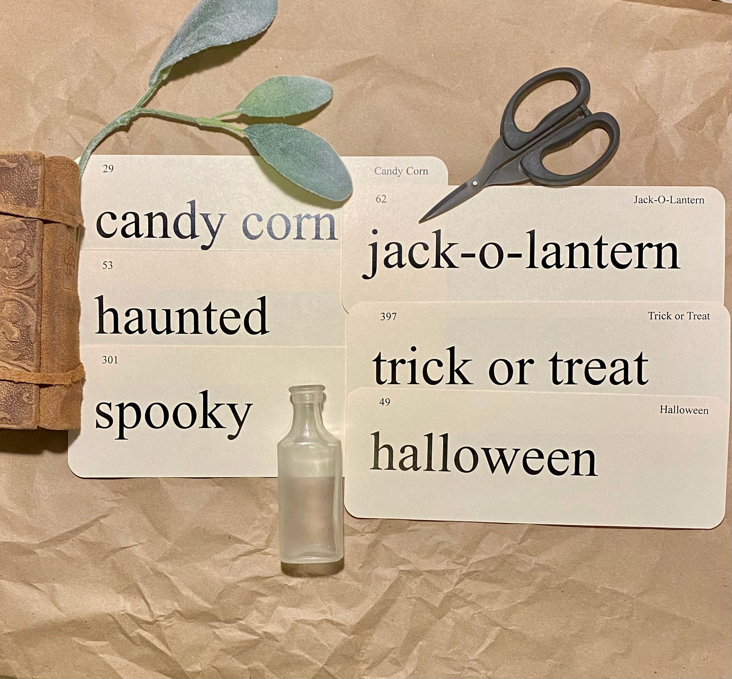 Vintage Style Flashcards - Halloween