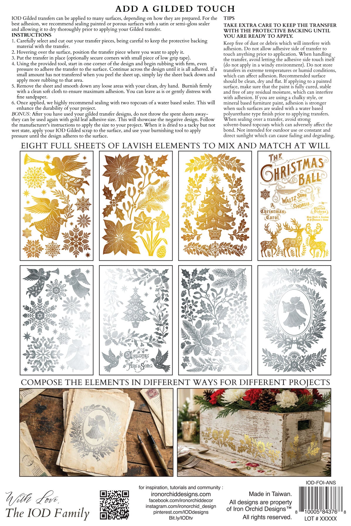Angels Sing - IOD Foil Transfer 8"x12" - Winter 2026 Limited Edition