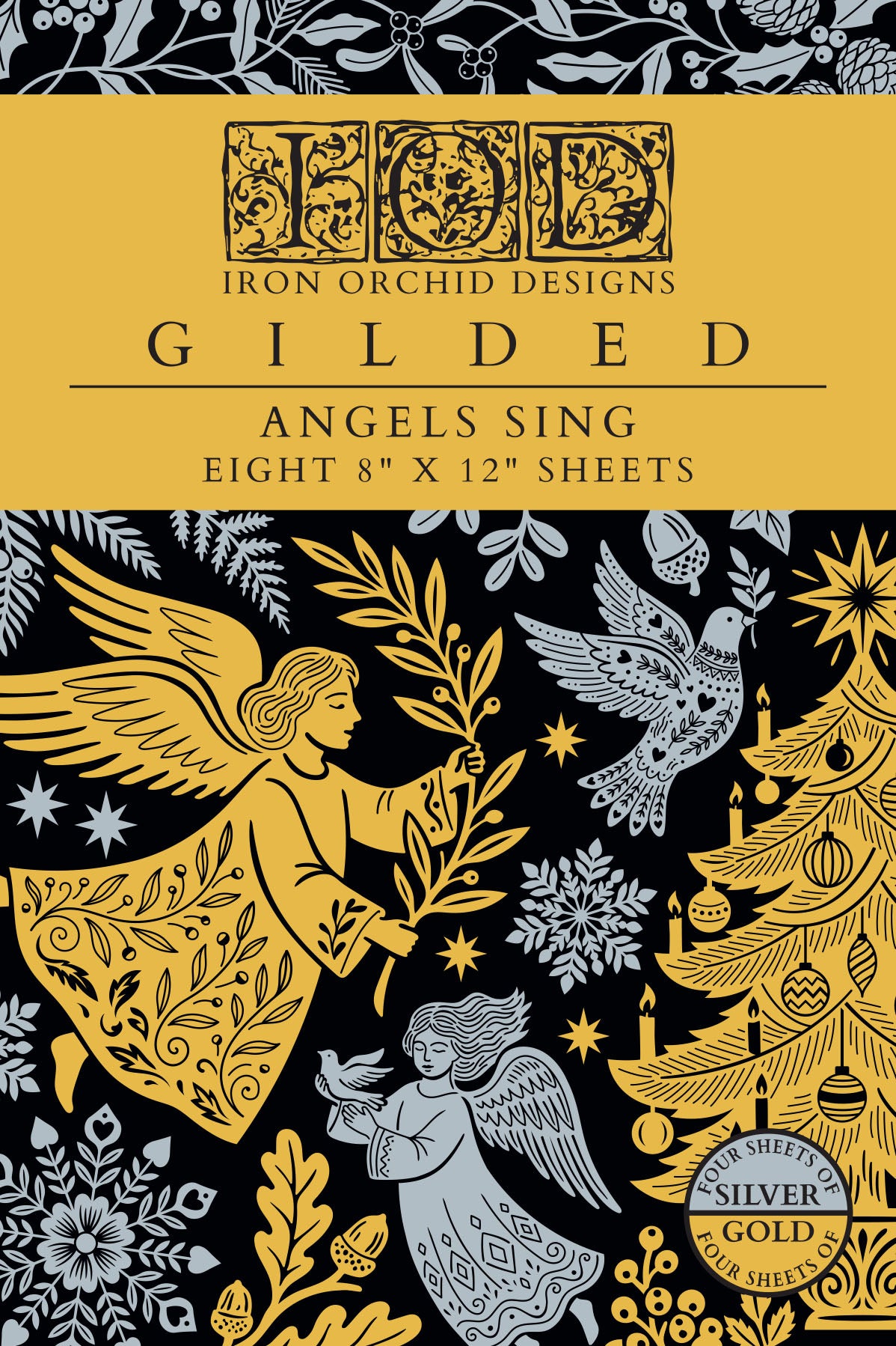Angels Sing - IOD Foil Transfer 8"x12" - Winter 2026 Limited Edition