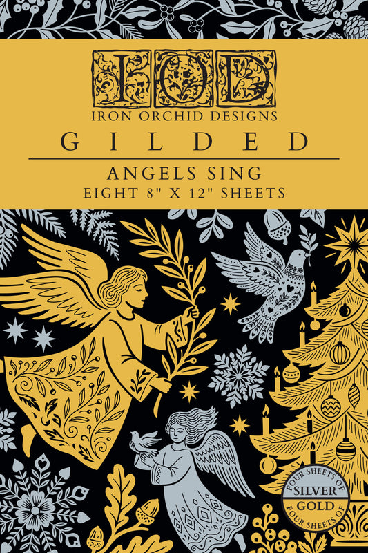 Angels Sing - IOD Foil Transfer 8"x12" - Winter 2026 Limited Edition