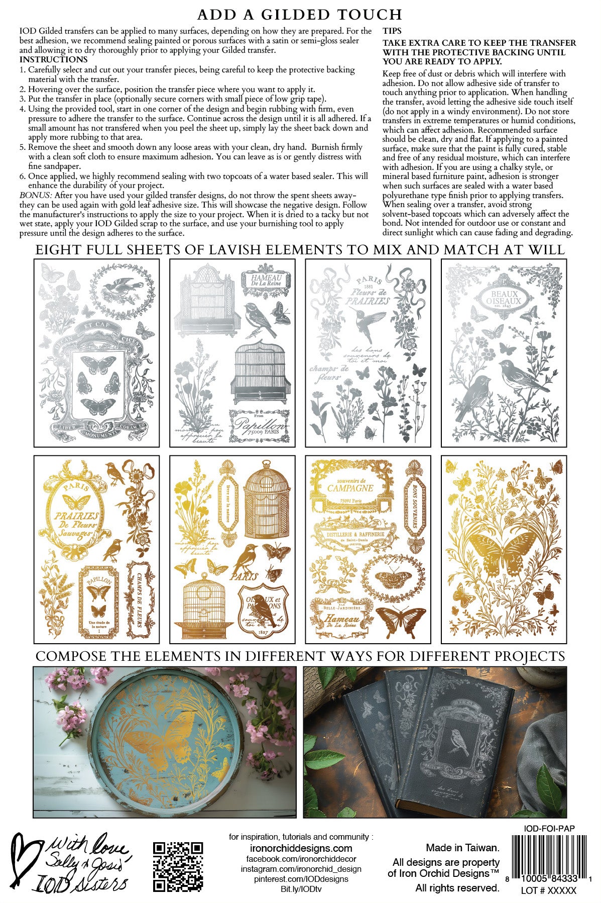 Papillon - IOD Foil Transfer 8x12  - 2026 Spring