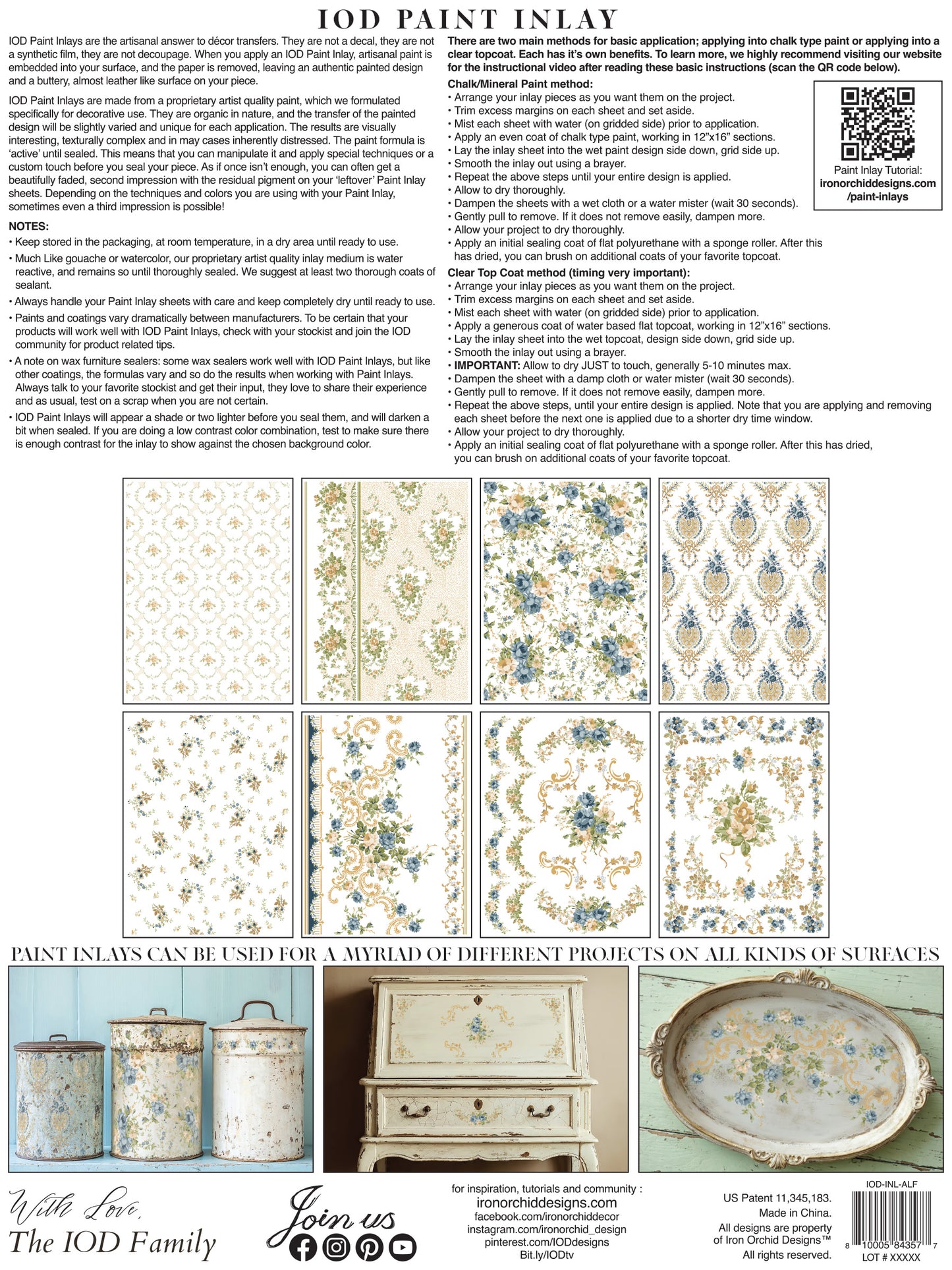 Alfred Peats and Co.- IOD Paint Inlay 12x16 Pad- 2026 Summer