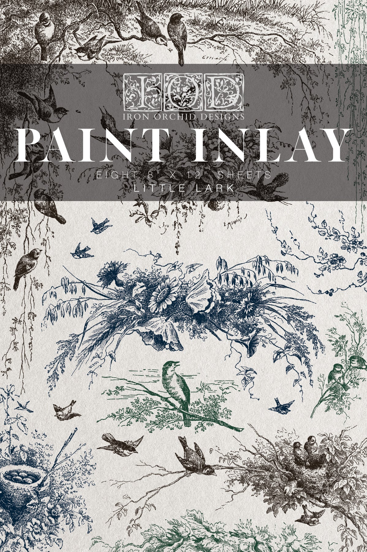 Little Lark - IOD Paint Inlay 12x8 Pad- 2026 Summer