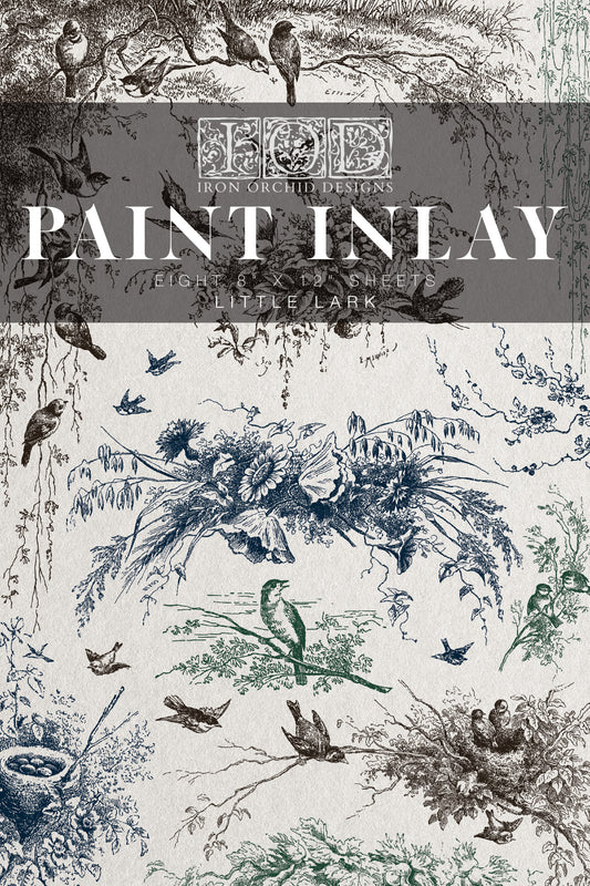 Little Lark - IOD Paint Inlay 12x8 Pad- 2026 Summer