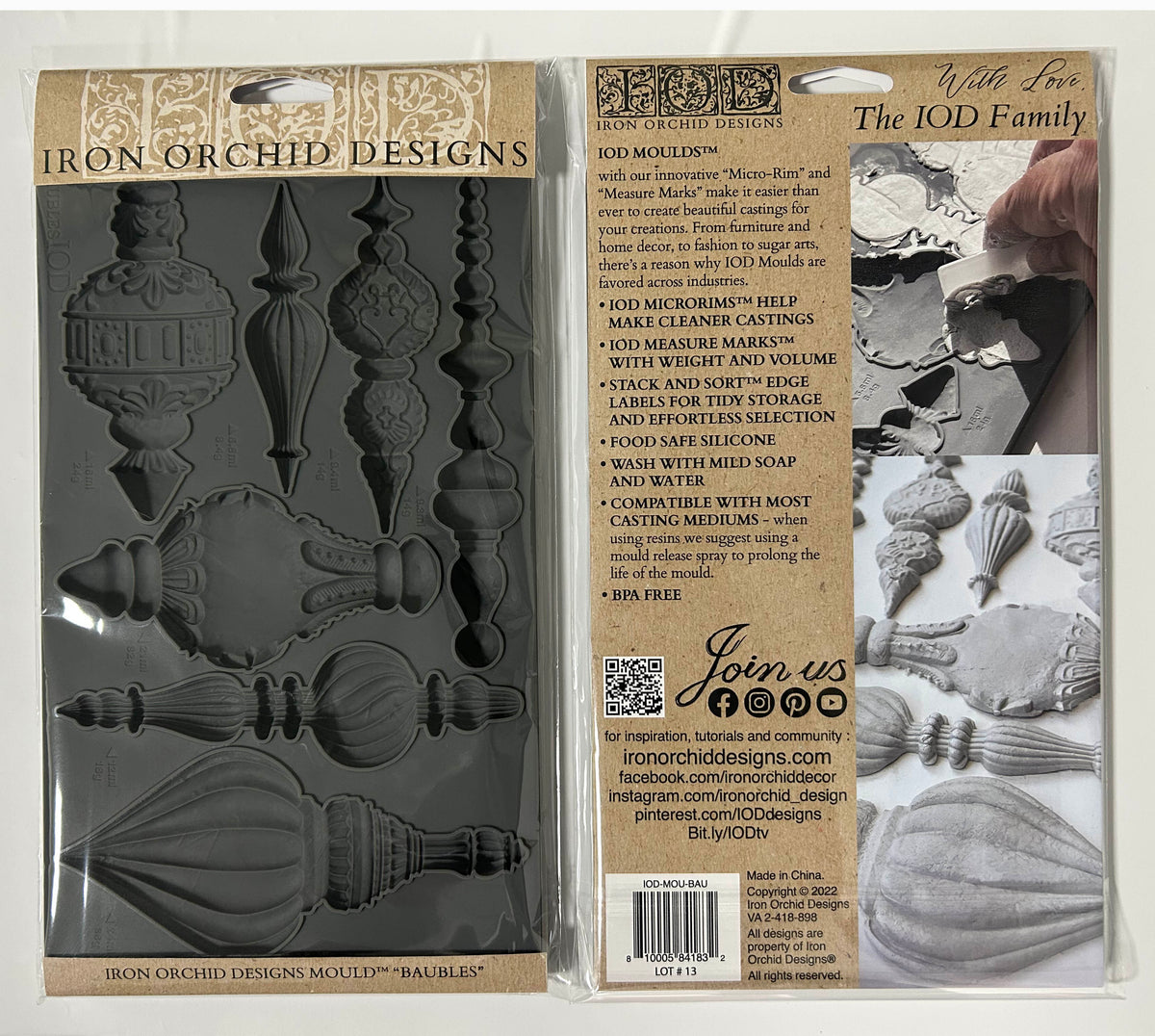 Baubles - IOD Mould 6 x 10 - Winter Encore 2026 Limited Edition