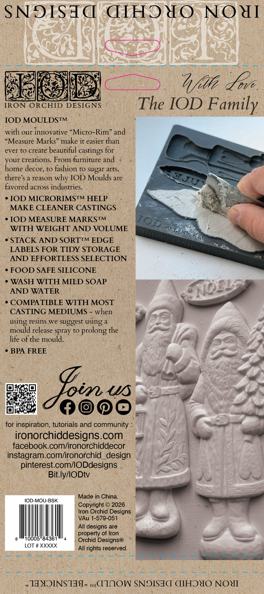 Belsnickel - IOD Mould 6 x 10 - Winter 2026 Limited Edition