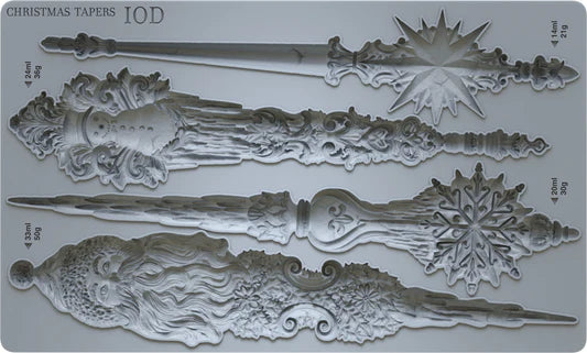 Christmas Tapers - IOD Decor Mould - Limited Edition Holiday 2024