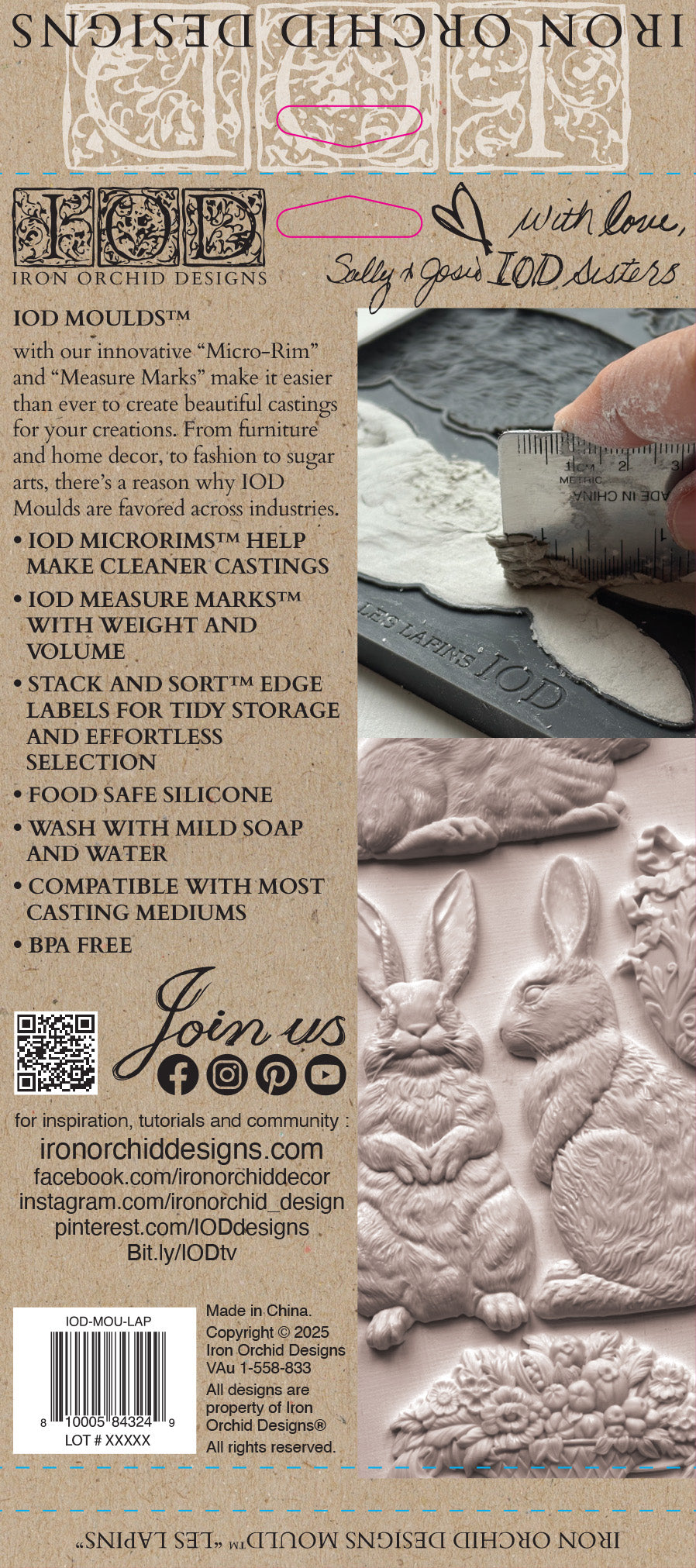 Les Lapins - IOD Mould 10x6 - 2026 Spring