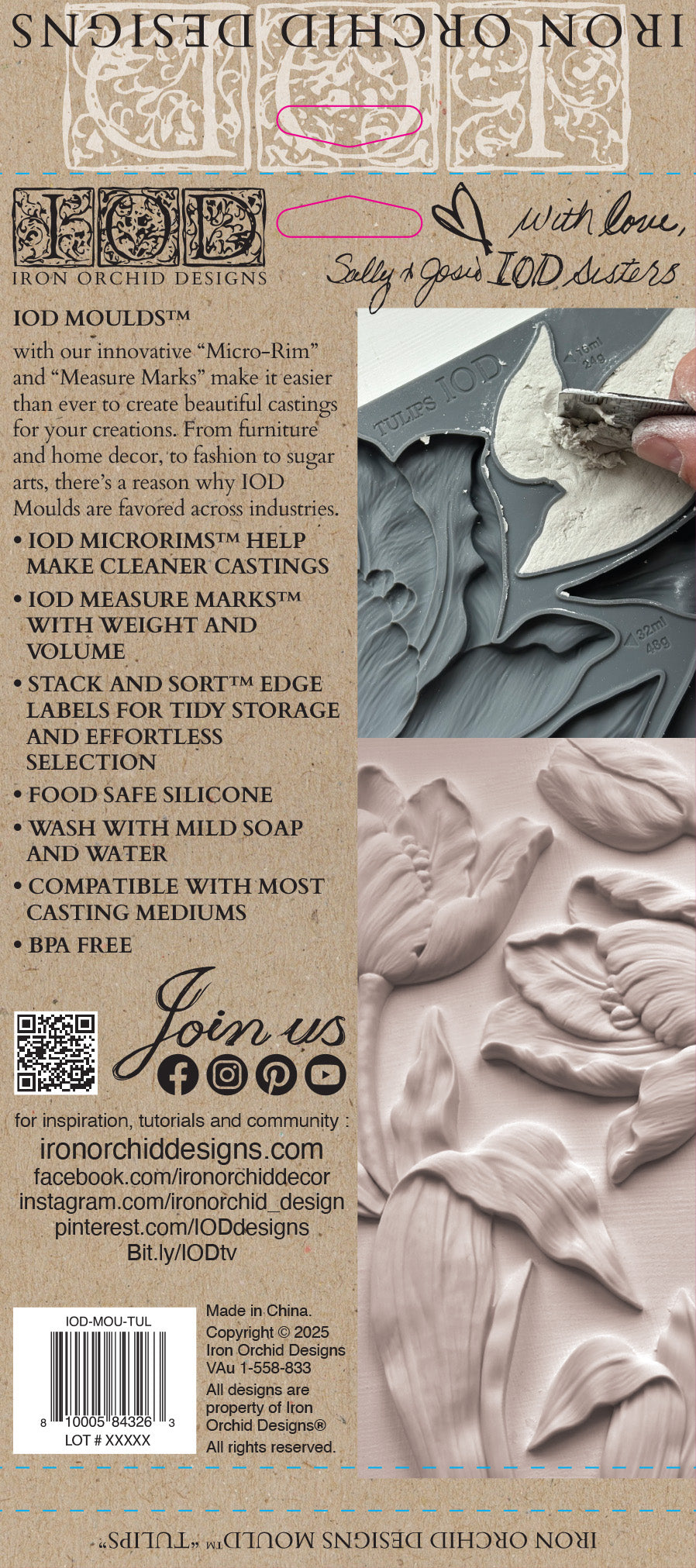 Tulips - IOD Mould 10x6 - 2026 Spring