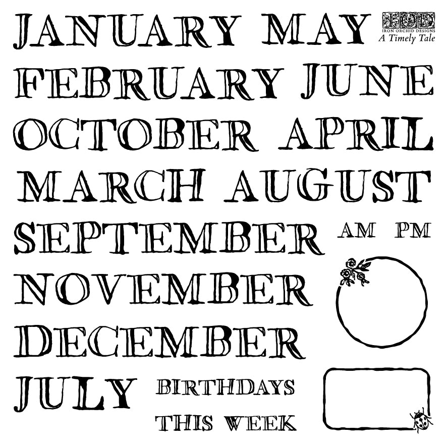 A Timely Tale - IOD Stamps 6x6 - 2026 Winter