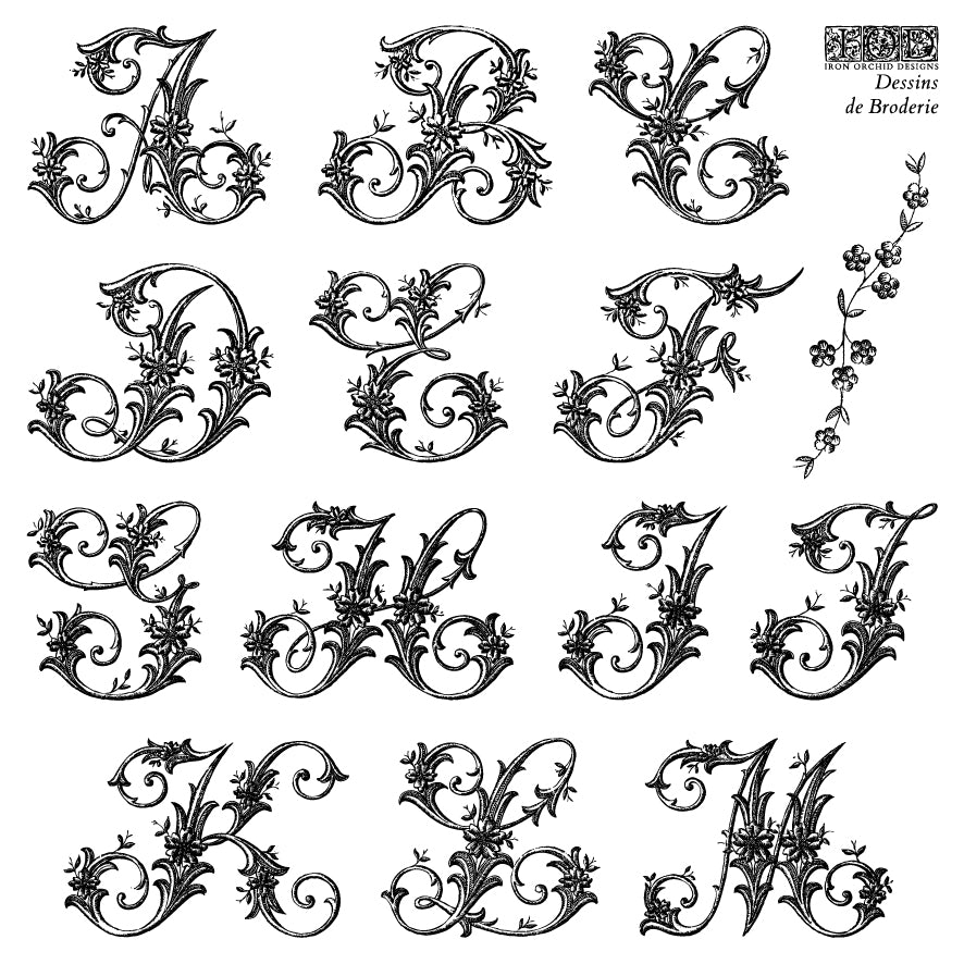 Dressins de Broderie Labels - IOD Stamps 6x6 4 Sheet Boxed Set - 2026 Summer