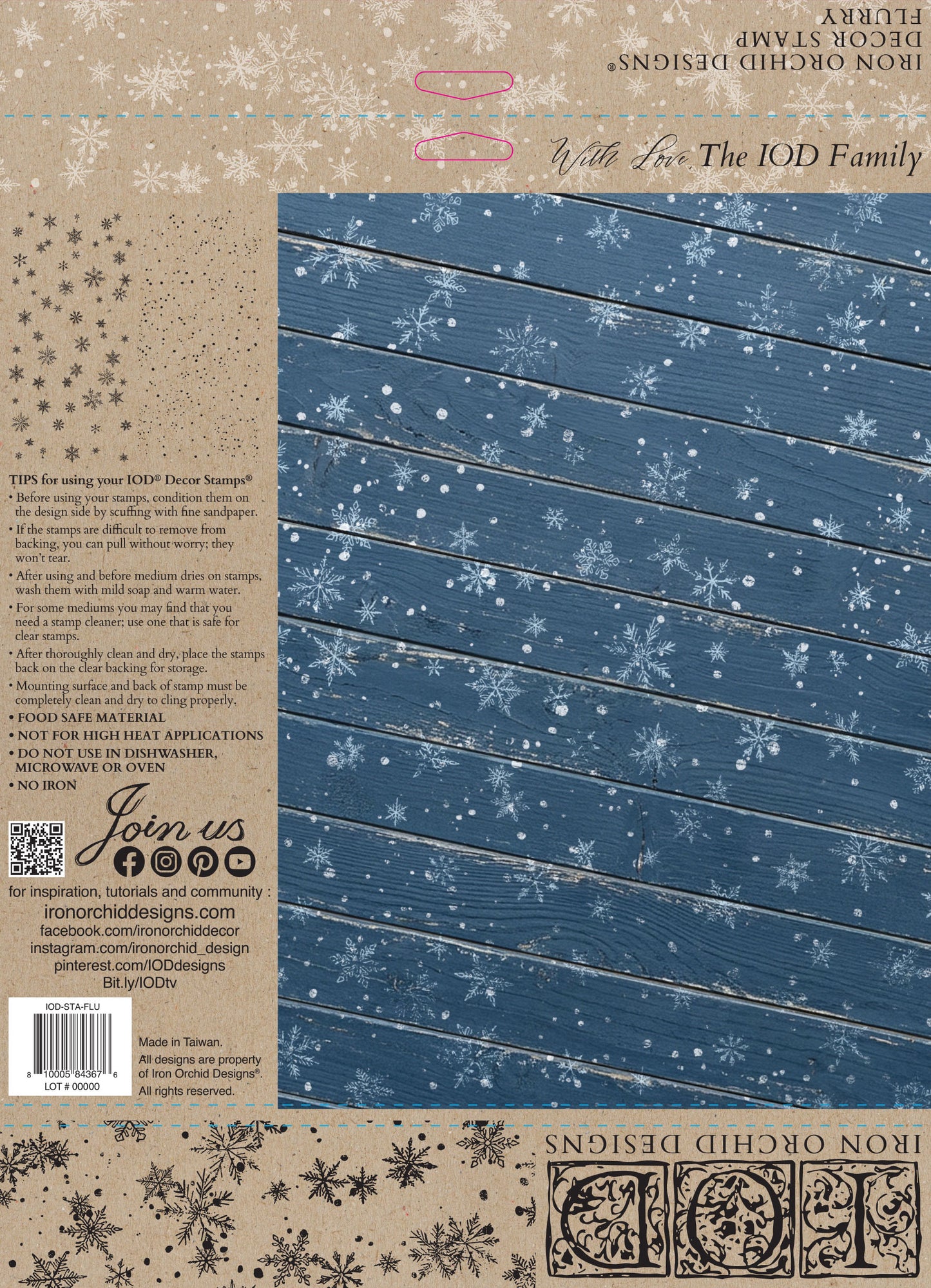 Flurry- IOD Stamps 12x12 - 2026 Winter LImited Edition
